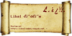 Libal Ádám névjegykártya